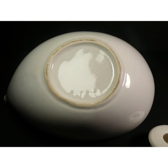 Vintage Robert Witkoff Mid-Century White Porcelain Teapot With Sculptural Desig - Picture 12 of 13